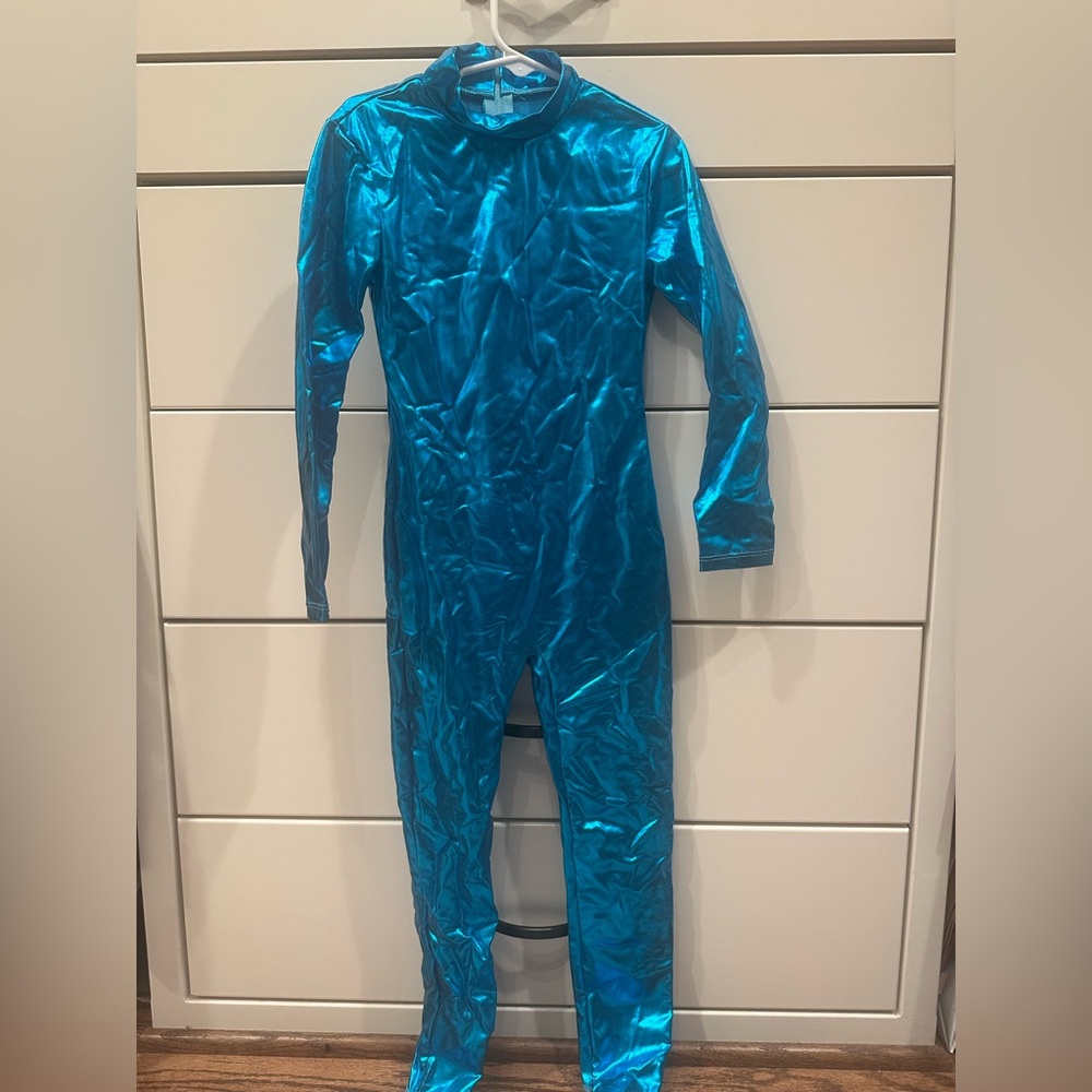 Shiny Blue Full-Body Suit